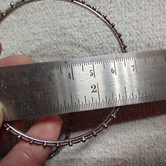 Set of 2 bangle bracelets approx. 2.5 wide. - Picture 2 of 3